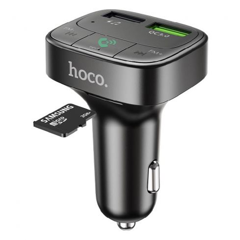 Hoco E59 Promise Car charger QC3.0 BT, FM transmitter - Black