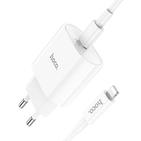 Hoco C94A Wall charger PD 20W With Type-C Cable - White