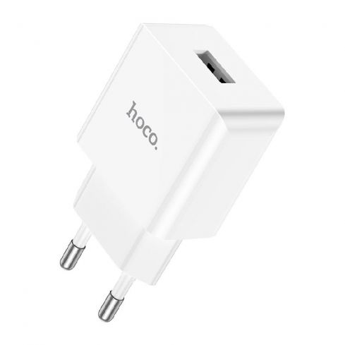 Hoco C106A Charger 10.5W With USB-A to Type-C Cable - White