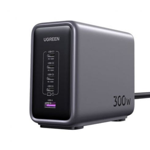 Ugreen Nexode 5-Port Gan Desktop Fast Charger 300W, CD333 - Black