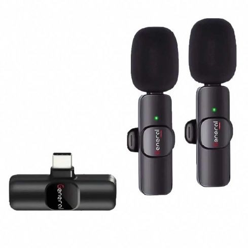 General G30 Type-C Dual Channel Wireless Microphone System - Black