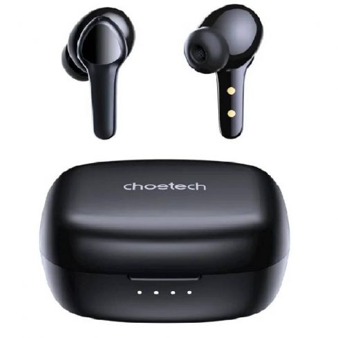 Choetech سماعات أذن Big Bass 4 ميكروفونات مقاومة للماء IPX8 BH-T06 - أسود