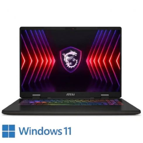 MSI Sword 16 HX B13VFKG Gaming Laptop Intel Core i7 -13700HX, 512GB SSD, 16GB Ram, NVIDIA GeForce RTX 4060 8GB, 16" Inch FHD, Win.11 - Cosmos Gray