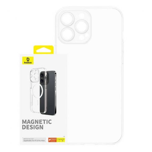 Baseus Magnetic Back Cover for Apple iPhone 15 Pro Max - Clear