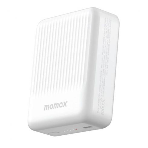 MOMAX Q.Mag Minimal2 10000mAh Magnetic Wireless Power Bank - White