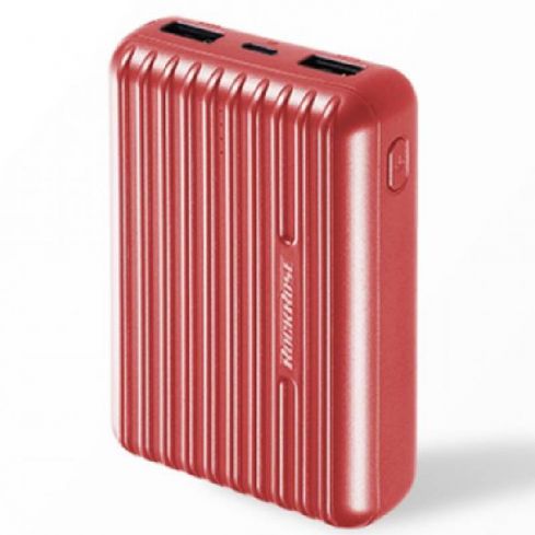 Rock Rose Power Bank 10000mAh Portable & Compact - Red