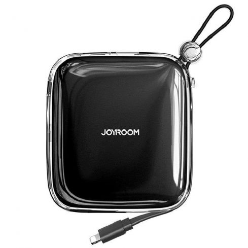 Joyroom JR-L003 Jelly Series 10000mAh 22.5W Power Bank with Lightning Cable - Black
