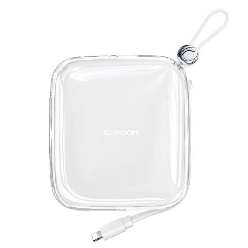 Joyroom JR-L005  Jelly Series 10000 mAh 12W Power Bank With Lightning Cable - White