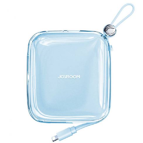 Joyroom JR-L005  Jelly Series 10000 mAh 12W Power Bank With Lightning Cable - Blue