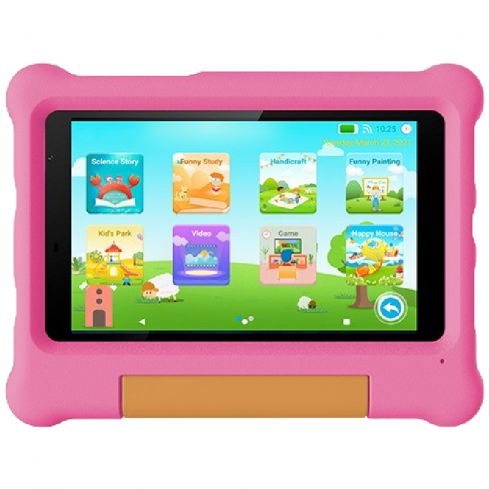 G-Tab T8s Kids Tablet (WiFi) 4GB Ram, 64GB - Gray + Pink Case