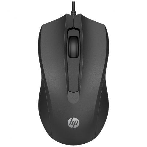 HP 100 Wired Mouse - Black