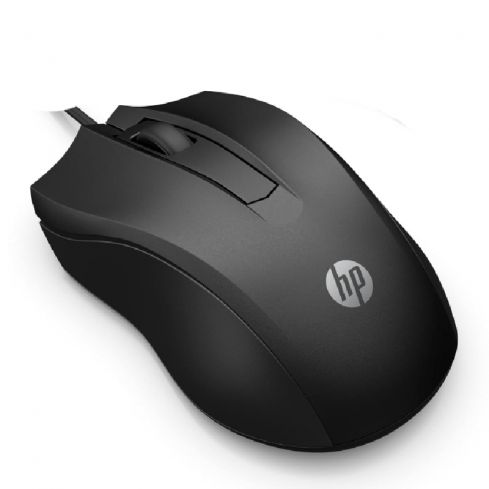 HP 100 Wired Mouse - Black