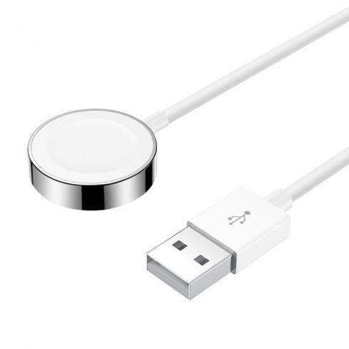 جوي روم S-IW004 Iwatch USB شاحن لاسلكي مغناطيسي  - أبيض