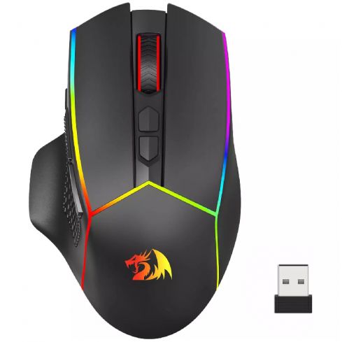 ريدراجون M814 AXE PRO RGB ماوس الألعاب اللاسلكي - أسود