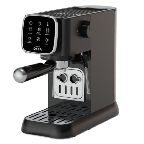 Arzum OKKA Solo Semi Automatic Espresso Machine, OKOO34/0400 - Black*Sliver