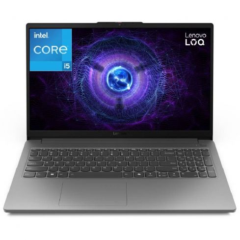 لينوفو LOQ 15IAX9E لاب توب، Intel® Core™ i5-12450HX،16 جيجابايت رام، SSD 512 جيجابايت، NVIDIA® GeForce RTX™ 2050 6GB، شاشة 15.6 بوصة FHD 144 هرتز - جراي