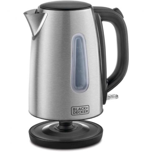 Black&Decker Stainless Electric Kettle, 1.7 Liter, 2200 Watt, JC450 - Silver