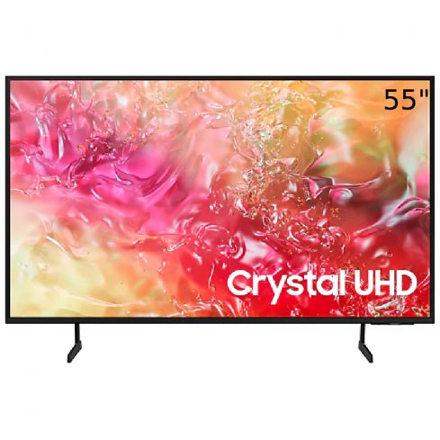  سامسونج تلفزيون ذكي 55 بوصة كريستال UHD 4K، DU7000 - أسود