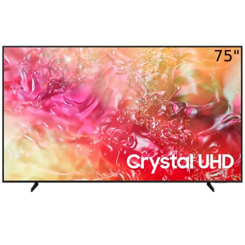 Samsung 75 Inch Crystal UHD 4K Smart TV, DU7000 - Black