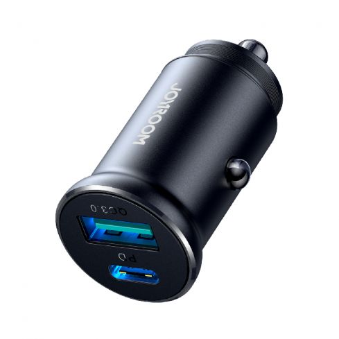 Joyroom JR-CCN05 30W A+C mini Metal Car Charger - Black