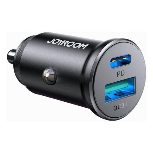 Joyroom JR-CCN05 30W A+C mini Metal Car Charger - Black