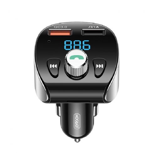 Joyroom JR-CL02 18W QC3.0 Fast Car Charger, BT 5.0, MP3 Music Player - Black