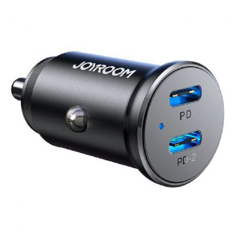 Joyroom JR-CCN06 30W 2Type-C mini Metal Car Charger - Black