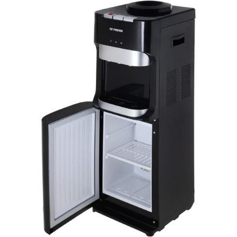 Fresh Water Dispenser, 3 Taps With Refrigerator, FW-16BRB - Black