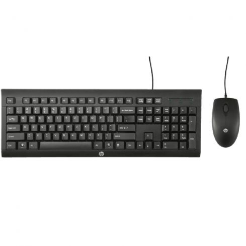 HP C2500 Desktop Keyboard and Mouse - Black