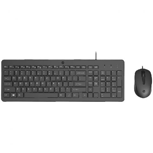 HP 150 Wired Keyboard & Mouse Combo - Black