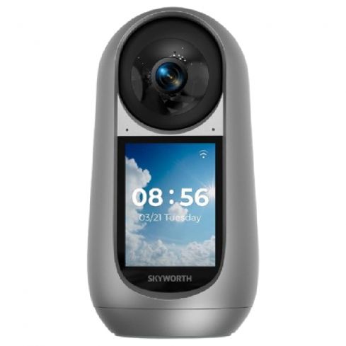 Skyworth A50 Indoor Wi-Fi Security Camera, Smart Screen, 5MP - Silver