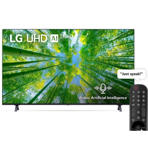  ال جي 60 بوصة UHD 4K تلفزيون ذكي، تصميم بدون إطار، معالج الذكاء الاصطناعي a5 Gen5 4K، HGiG، 60UQ79006LD - أسود