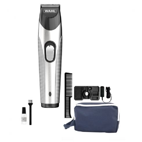 Wahl Washable Trimmer With Adjustable Combs For Face And Body Grooming, 09891-027 - Silver