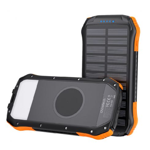 Choetech B658 10,000mAh Solar Power Bank - Black