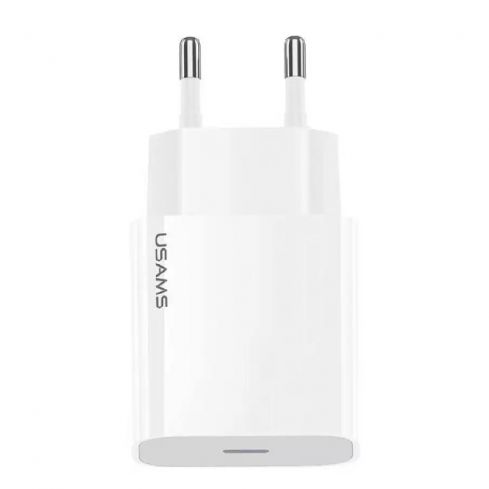 Usams CC118 PD Fast Charging Travel Charger, 20W - White