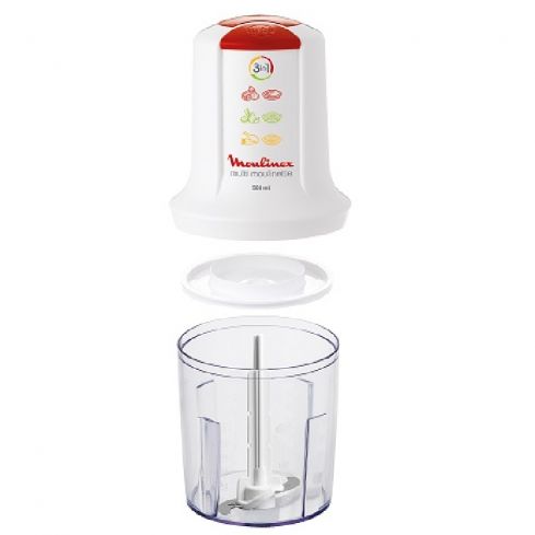 Moulinex Multi Moulinette Chopper 500 Watt, 500 ML Chopper, AT7151EG - White