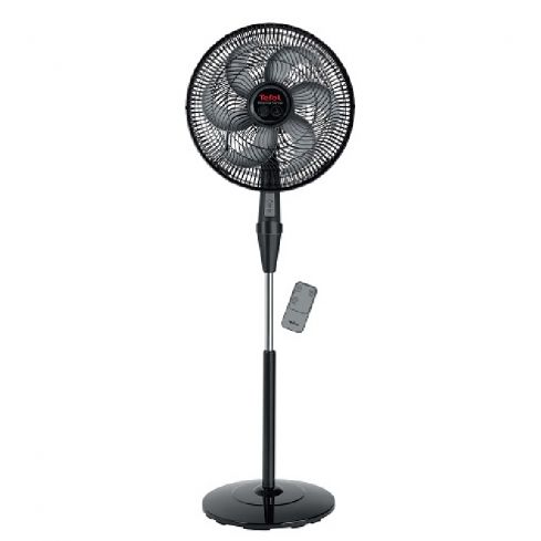 Tefal Silence Force Stand Fan with Remote Control, 16 Inch, 3 Speeds, VG4130EE - Black