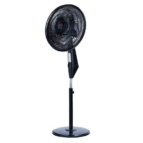 Tefal Silence Force Stand Fan with Remote Control, 16 Inch, 3 Speeds, VG4130EE - Black