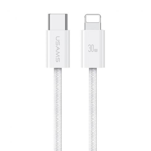 Usams SJ605 Cable USB-A To Lightning, 2M, 2.4A - White