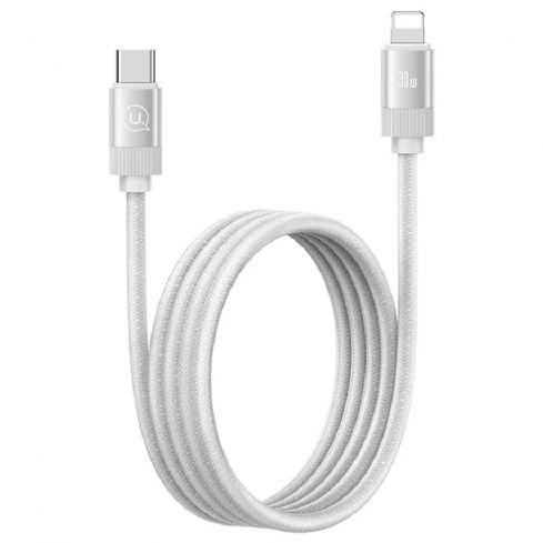 Usams SJ705 Cable Type-C To Lightning,, 1M, 3.3FT, 30W - White