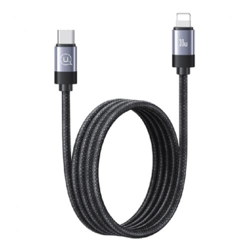 Usams SJ705 Cable Type-C To Lightning,, 1M, 3.3FT, 30W - Black