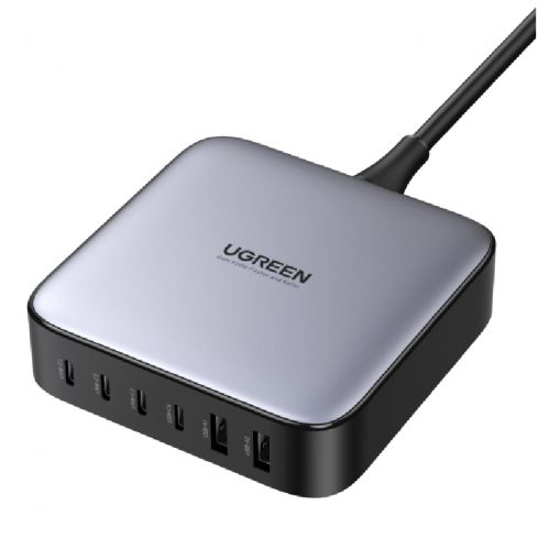 Ugreen CD271 Gan 200w Desktop Charger, 6 Port - Black