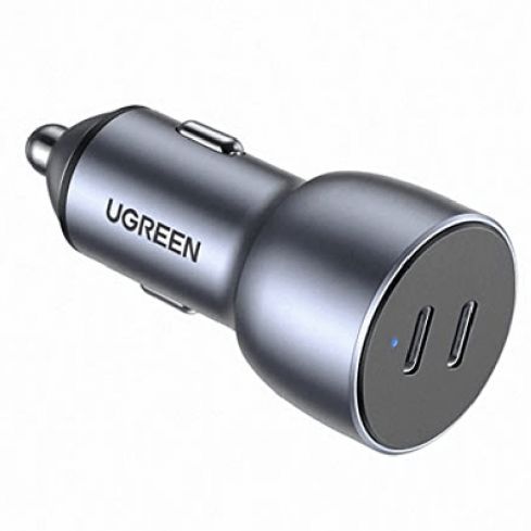 Ugreen CD213 USB-C Fast Car Charger, 50W - Gray