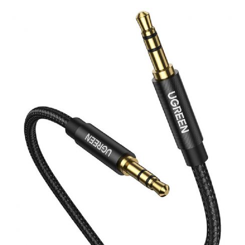 Ugreen AV112 Mini jack cable 3.5mm, AUX, 2m - Black