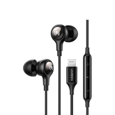 Ugreen EP103 Wired Earphones With Lightning Connector - Black