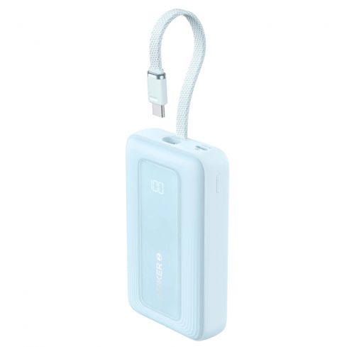 Anker Zolo Power Bank 20000mAh, 30W, Built-in USB-C Cable, A1689H31 - Blue