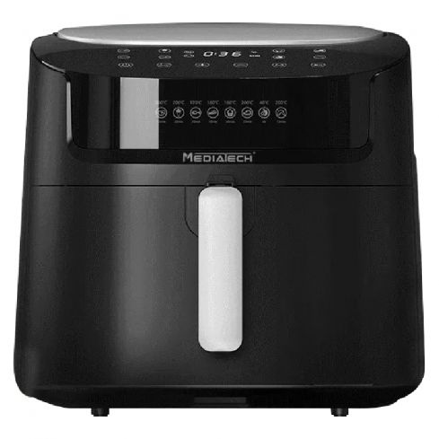 MediaTech Air Fryer, 1800 Watt, 7.2 Liters, Touch Digital Display, MT-AF2000 - Black