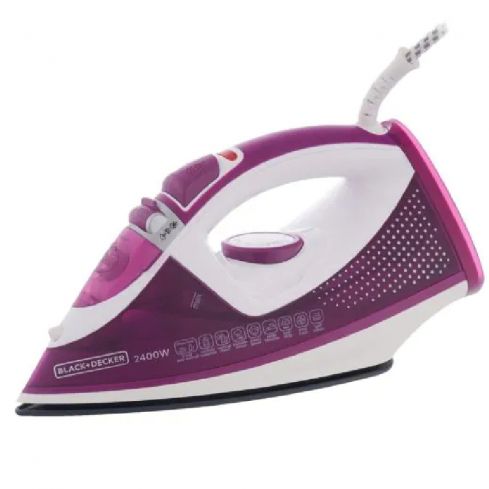 Black&Decker Steam Iron, 2400 Watt, Ceramic Soleplate, X2450 - Purple