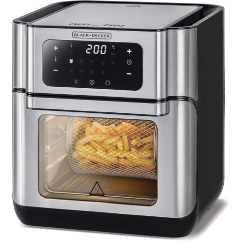 Black&Decker Air Fryer, 1500W, 12L, AOF100-B5 - Silver