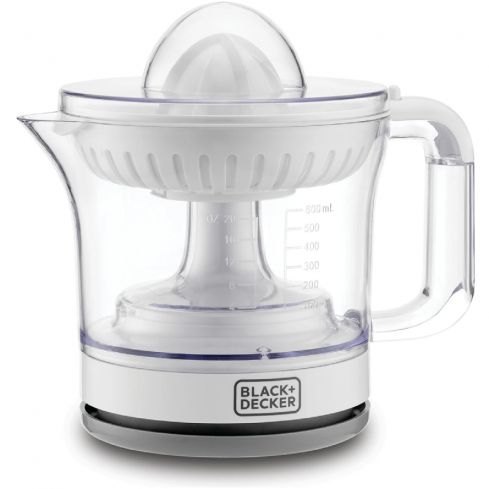 Black&Decker Citrus Juicer, 25 Watt, 600 ml, CJ675 - White